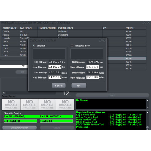 Dashboard Service Tool Activation Program